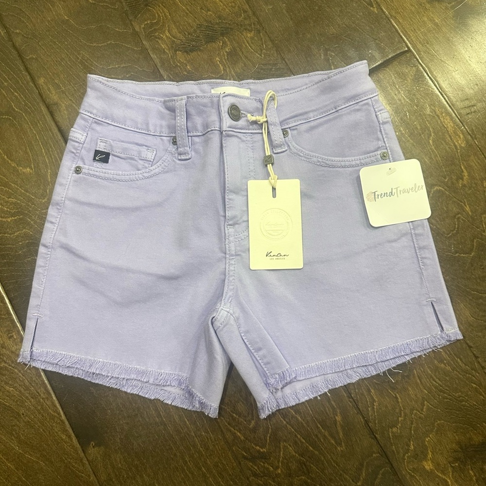KanCan Light Purple Denim Shorts